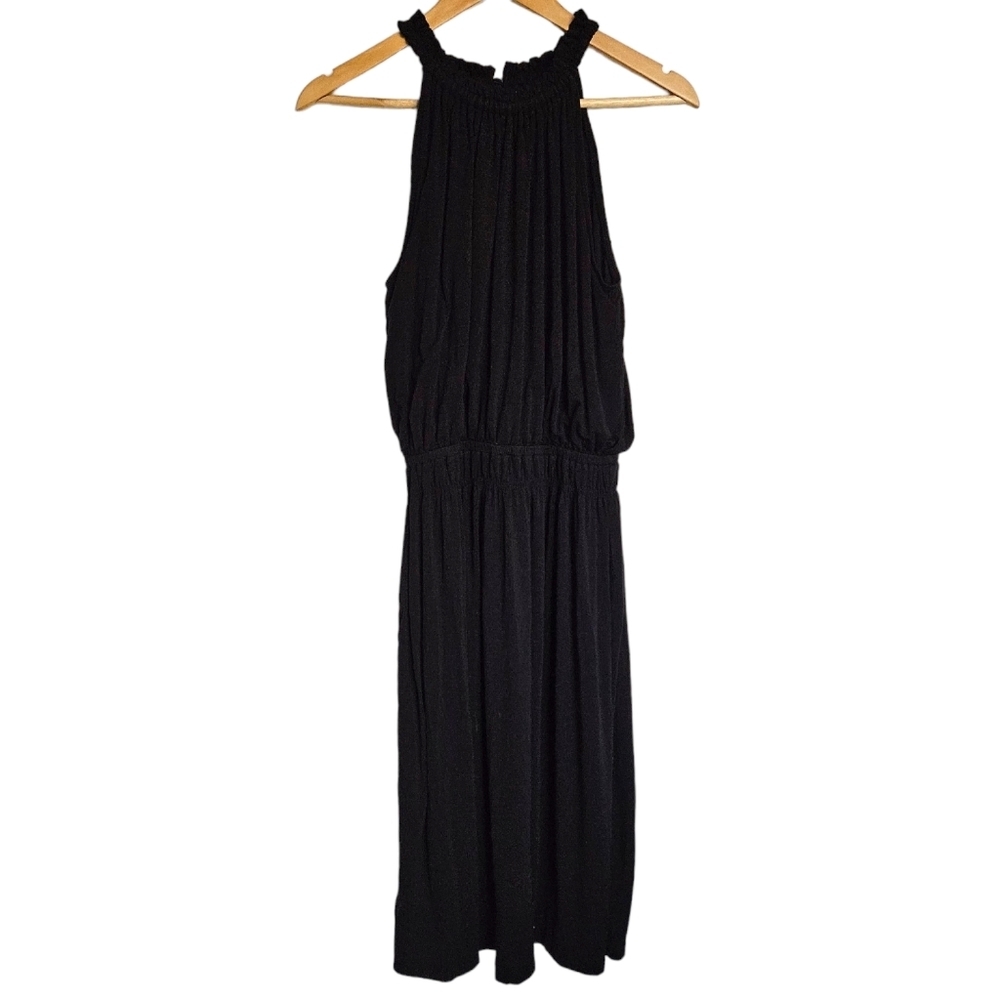 Loft knit ruffle neck blouson‎ dress